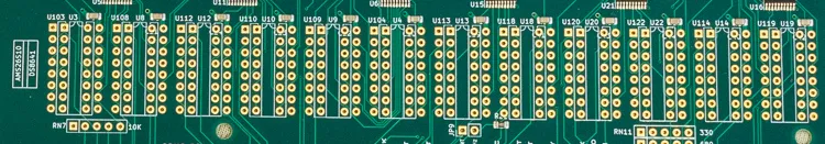 The parallel driver sockets, unpopulated